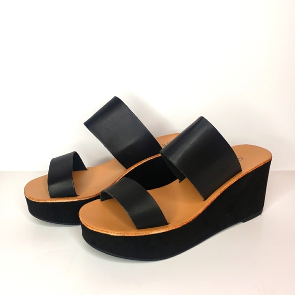 Black platform slides - Picture 4 of 4